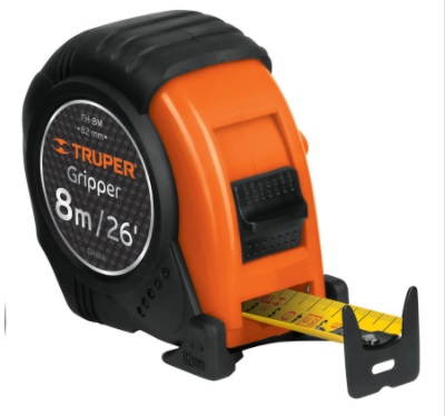 CINTA METRICA RESISTE IMPACTO 1" X 8 MTS MOD.FH-8M REF.14579 MARCA TRUPER