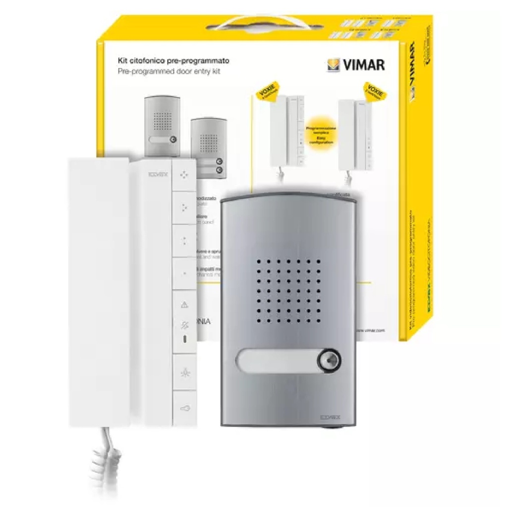 KIT CITOFONICO / INTERCOMUNICADOR - PORTERO AUTOMATICO IP54 + IK08 REF. K40542.E MARCA VIMAR