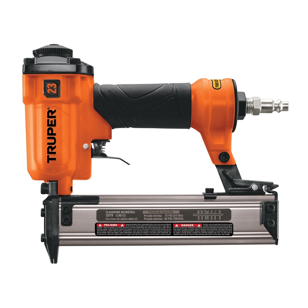CLAVADORA NEUMATICA CALIBRE 23 PROFESIONAL 75 - 110 PSI MOD. CLNE-23 REF. 13179 MARCA TRUPER