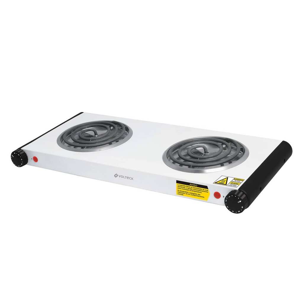 COCINA ELECTRICA DE 2 HORNILLA 110V 775W C/U60HZ / 6 NIVELES DE TEMP. REF. 48127 MARCA VOLTECK