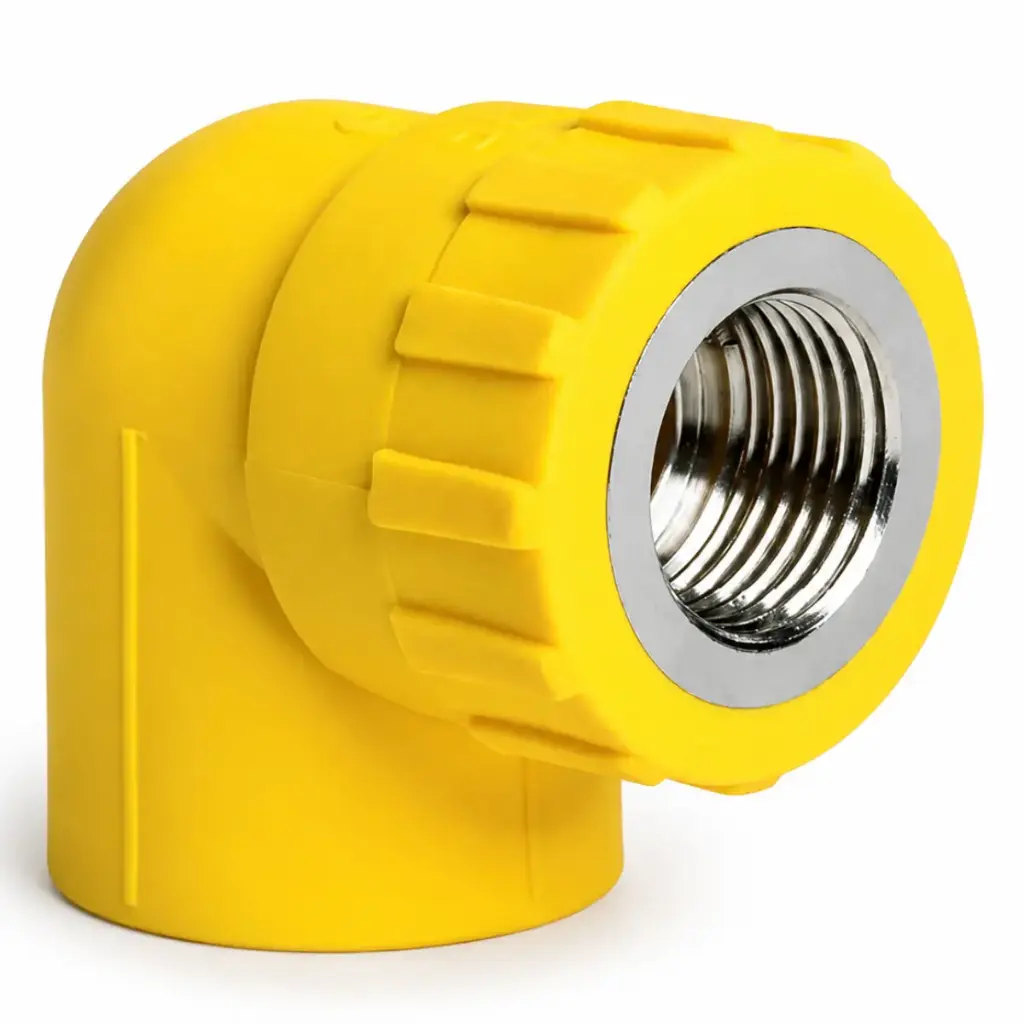 CODO DE 90° CON ROSCA HEMBRA DE 20 MM X 1/2" LINEA AMARILLA REF. DSE201A MARCA DONSEN