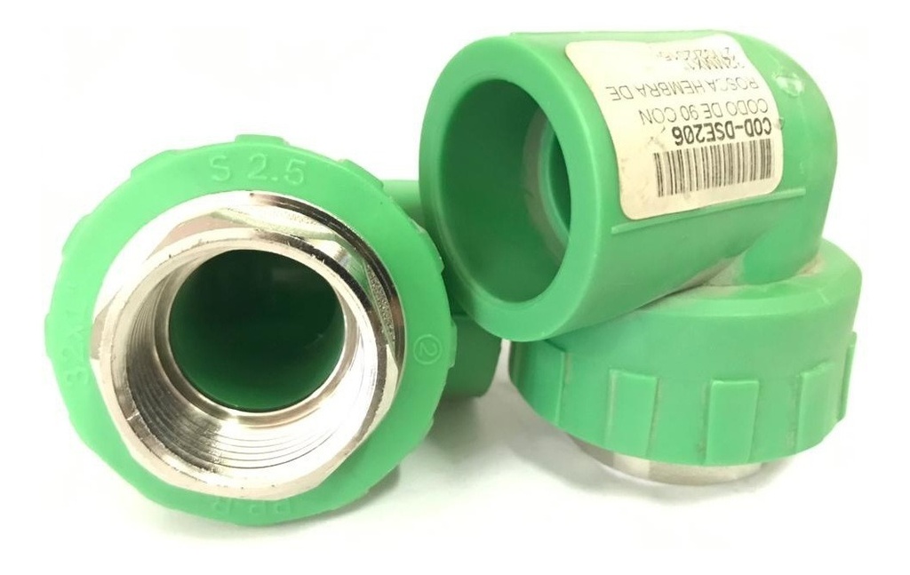 CODO DE 90° CON ROSCA HEMBRA DE 20 MM X 1/2" REF. DSE201 MARCA DONSEN