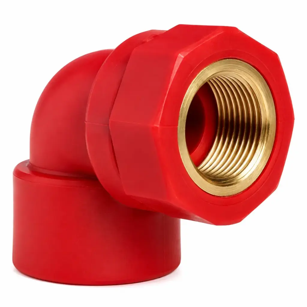 CODO DE 90 GRADOS CON ROSCA HEMBRA DE 25 MM X 3/4" FIRETEC LINEA ROJA COD-DSE203F MARCA DONSEN