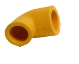 CODO DE 90° (REDUCCION LISA) DE 25 MM X 20 MM LINEA AMARILLA REF. DSE601A MARCA DONSEN