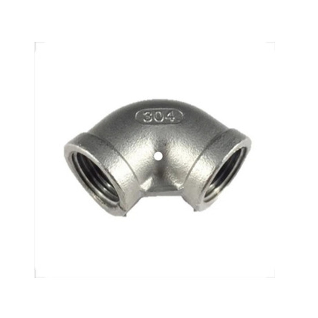 CODO ACERO INOXIDABLE 304 DE 1/2" X 90° ROSCADO ( UNIDAD ) REF. 00000086 MARCA FERREINOX