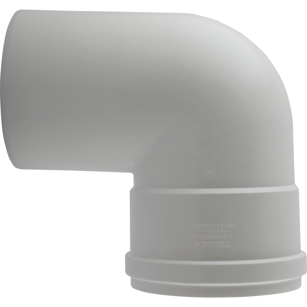 CODO PVC PARA AGUA SERVIDA DE 160 MM X 90° (6" X 90°) REF. 1000000366 MARCA TUBRICA