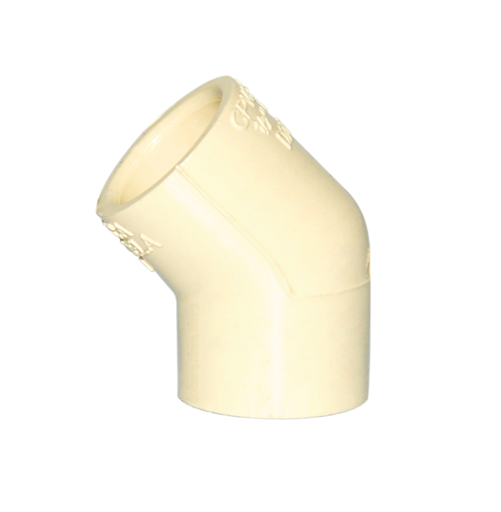 CODO DE CPVC AC ASTM 3/4" X 45° REF. 1010000432 MARCA TUBRICA