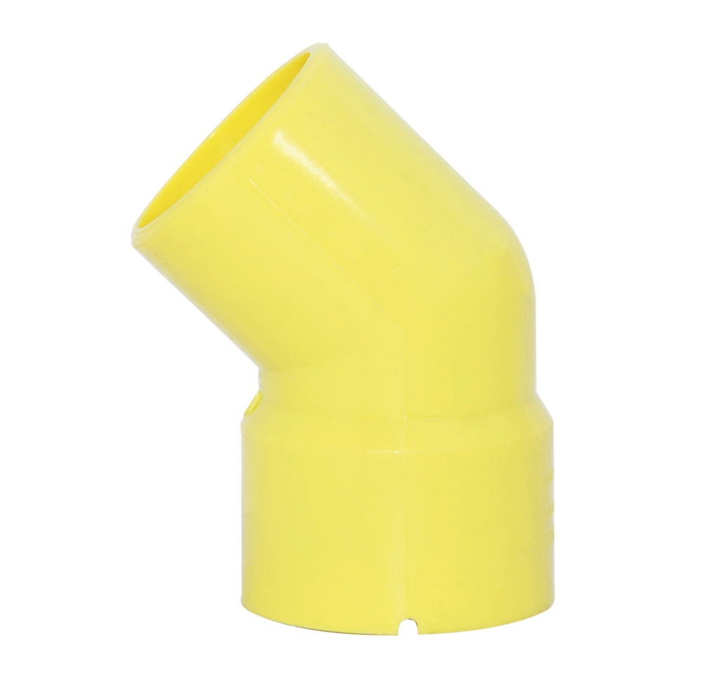 CODO DE PVC PARA AGUA SERVIDA 75MM X 45º (3" X 45°) REF. 1000000694 MARCA TUBRICA