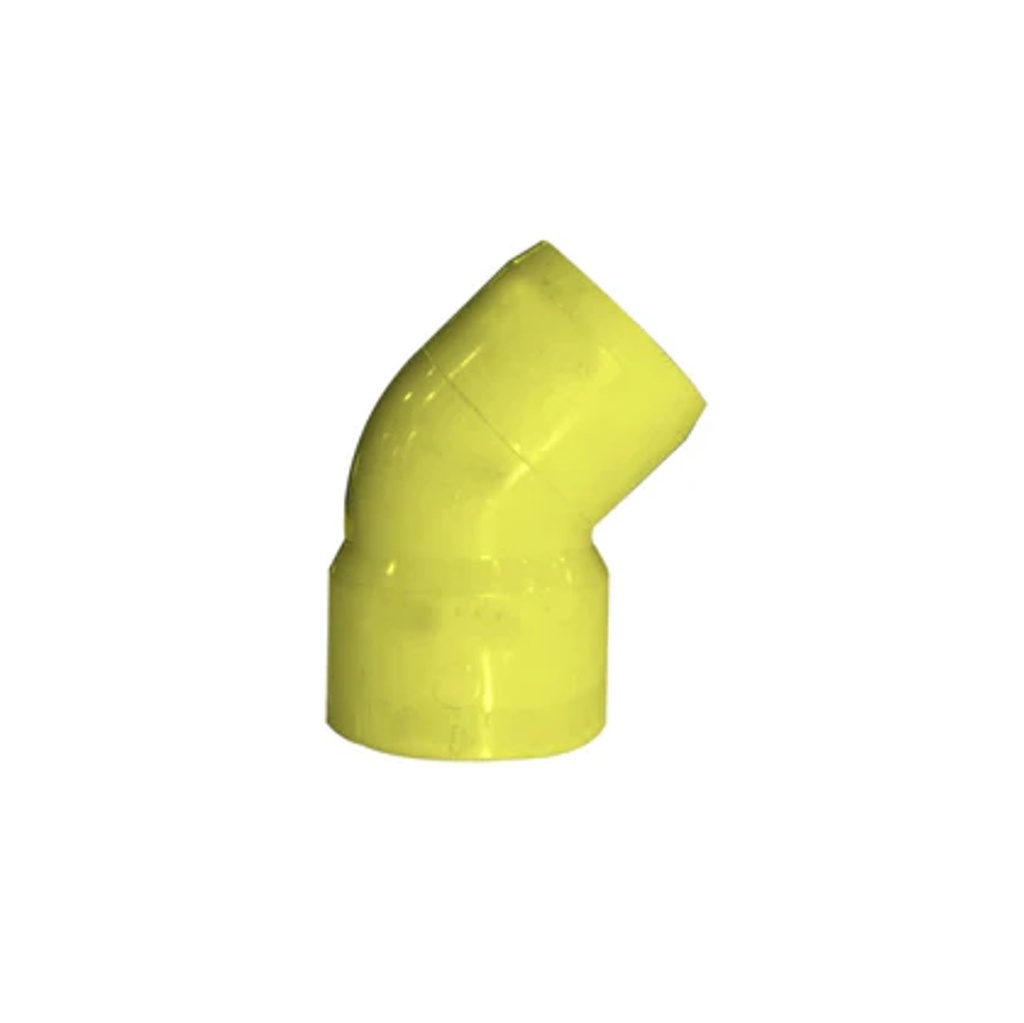 CODO DE PVC PARA AGUA SERVIDA 200 MM X 45º ( 8 " X 45°) C- C REF. C010027S MARCA UNITECA