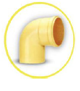 CODO DE PVC PARA AGUA SERVIDA 50 MM X 90º ( 2 " X 90°) C- E REF. C020018S MARCA UNITECA