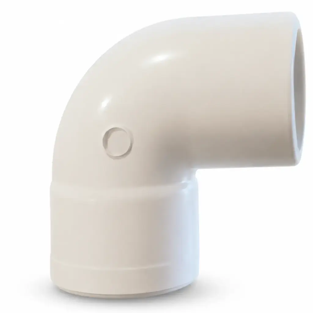 CODO DE PVC PARA AGUA SERVIDA 110 MM X 90º ( 4" X 90° ) BLANCO TUBOMAX REF. C020024M MARCA UNITECA