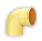 CODO DE PVC PARA AGUA SERVIDA 110 MM X 90º ( 4" X 90°) C- E REF. C020024S MARCA UNITECA