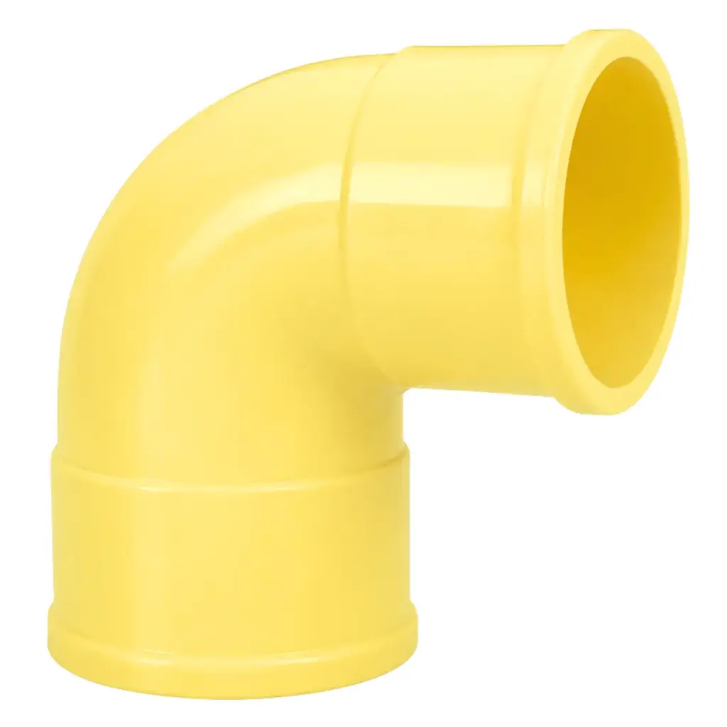 CODO DE PVC PARA AGUA SERVIDA 160 MM X 90º ( 6" X 90°) C - C AMARILLO REF. C020026S MARCA UNITECA