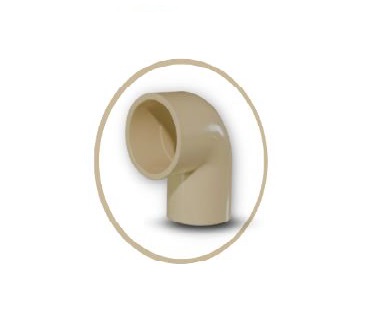 CODO DE CPVC AC ASTM 1/2" X 90° REF. C020501G MARCA UNITECA