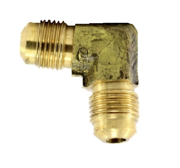 CODO 90° DE LATON -FLARE 45° DIAM. TUBO X DIAM. TUBO 3/8" REF. 55-FV-12 MARCA VENEPRO