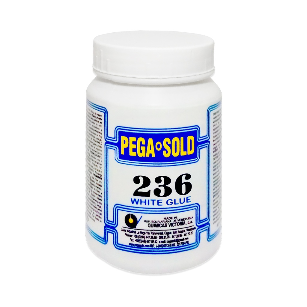COLA BLANCA / PEGA / PEGAMENTO N° 236 - 1/8 DE GL 500 GR REF. 7592203236629 MARCA PEGA SOLD