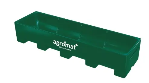 COMEDERO FEED LOT 700 LITROS 2.40 MTS ALTO X 67 CM ANCHO X 45 CM ALTO COLOR VERDE REF. COM2.4 / 00700004 MARCA AGROMAT