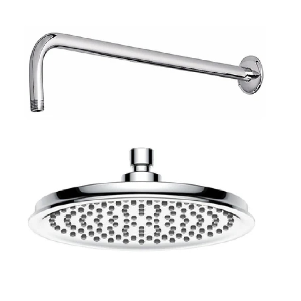 COMBO TUBO REGADERA 45 CM ROMA + DUCHA ANTICALCAREO REDONDA 8" AMALFI 1.5 M REF COMBODUCHA MARCA BM