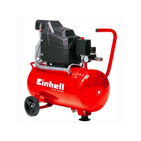 COMPRESOR HORIZONTAL C/RUEDAS 24 LTS 1.1 KW S1 8 BAR.- 116 PSI MAX COD. 618440 MARCA EINHELL