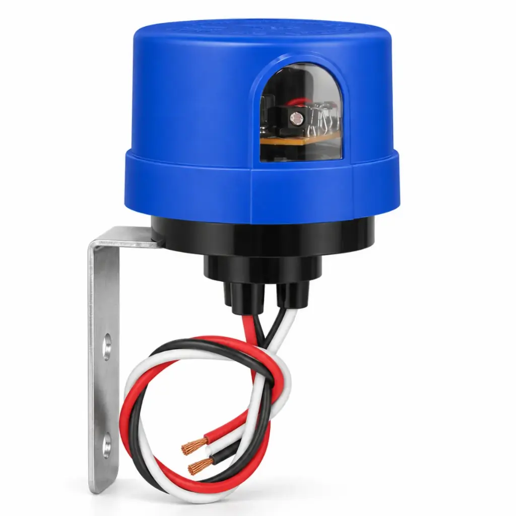 COMBO FOTOCELDA / TEMPORIZADOR " AZUL"  C/ BASE MULTIVOLTAJE 120 - 227 V VAC REF. GFR-MV COD.002870 MARCA EXCELINE