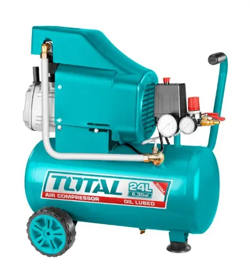 COMPRESOR DE AIRE 24 LTS 1.5 KW 2 HP 110-120 V 60HZ 116 PSI 3.400 RPM REF. UTC220246 MARCA TOTAL TOOLS