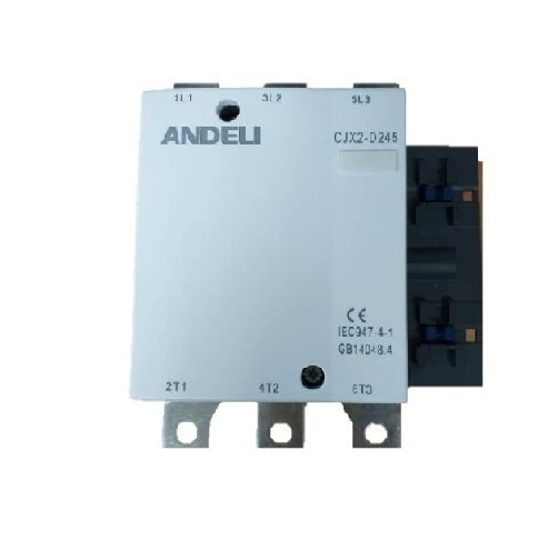 CONTACTOR SERIE CJX2 220 V 245 A 60 HZ REF. CON04265 REF. CJX2-D245 COD. 306913 MARCA ANDELI