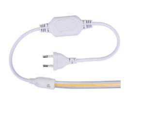 CONECTOR MACHO / TOMA PARA CINTA LED BLANCA 110 V REF. ILU.05.10 MARCA BARI