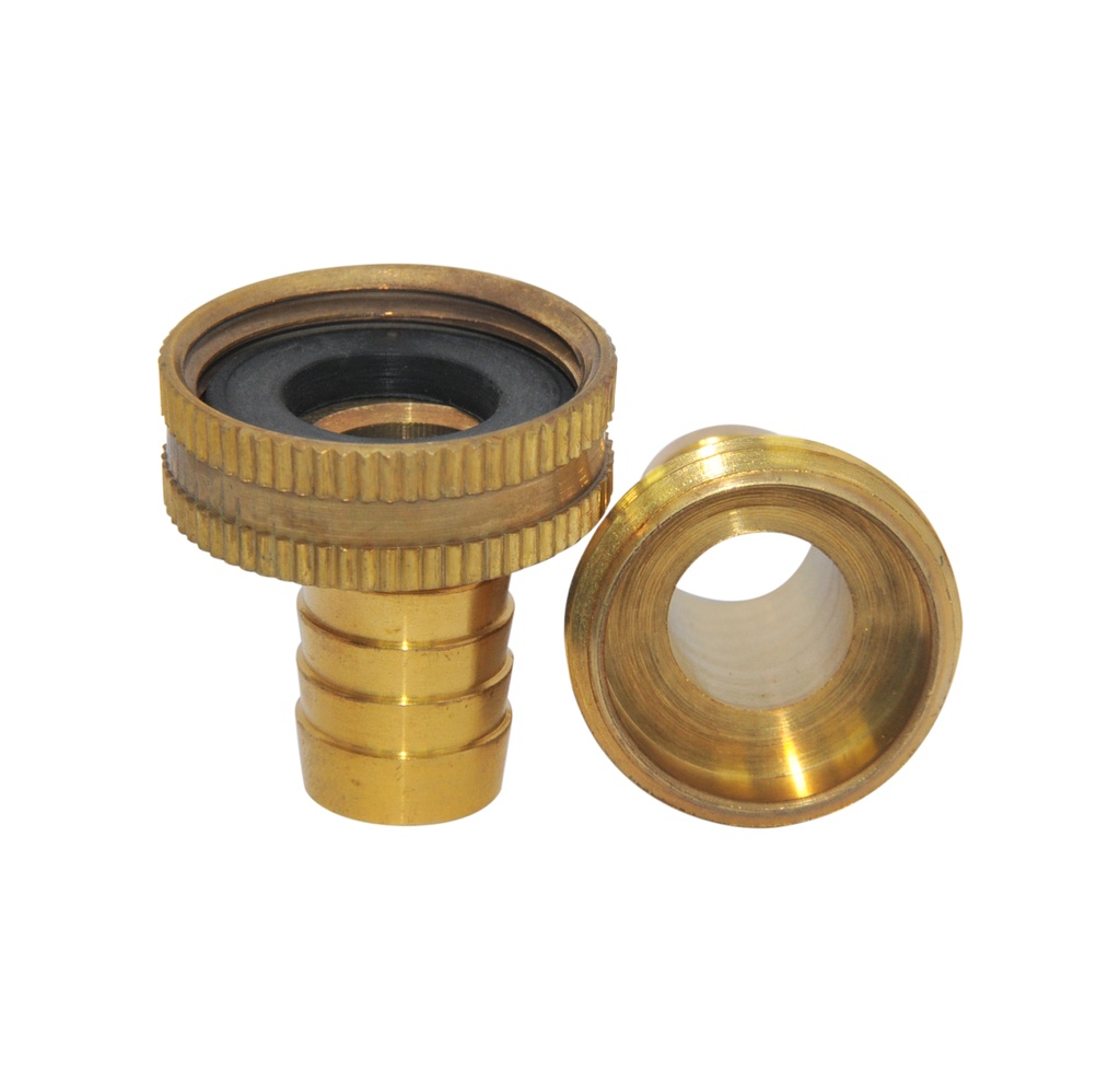 CONEXION PARA MANGUERA COMPUESTA HEMBRA + MACHO DE 1/2" BRONCE REF. GRI-0439 MARCA BELT-G