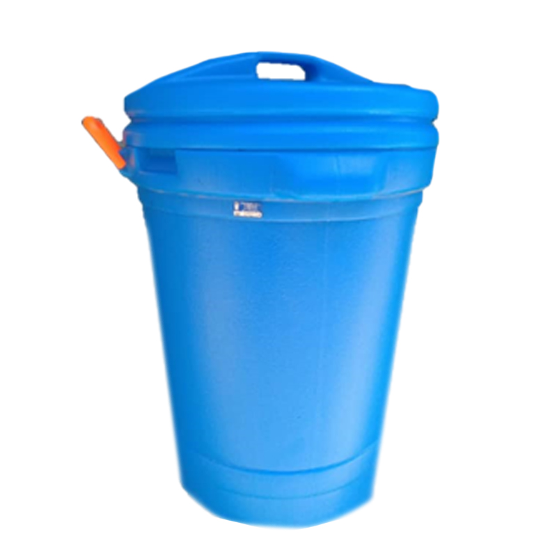 CONTENEDOR PARA DESECHOS CAP. 125 LTS AZUL CON ASA, TAPA Y RUEDAS REF. 125NE MARCA CHEMICAL