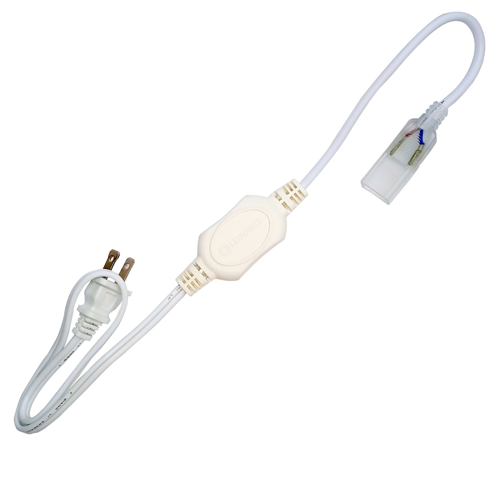 CONECTOR MACHO / TOMA PARA CINTA LED BLANCA 110V ECOFLEX ( POWER CORD ) REF. 80125 MARCA LEDVANCE