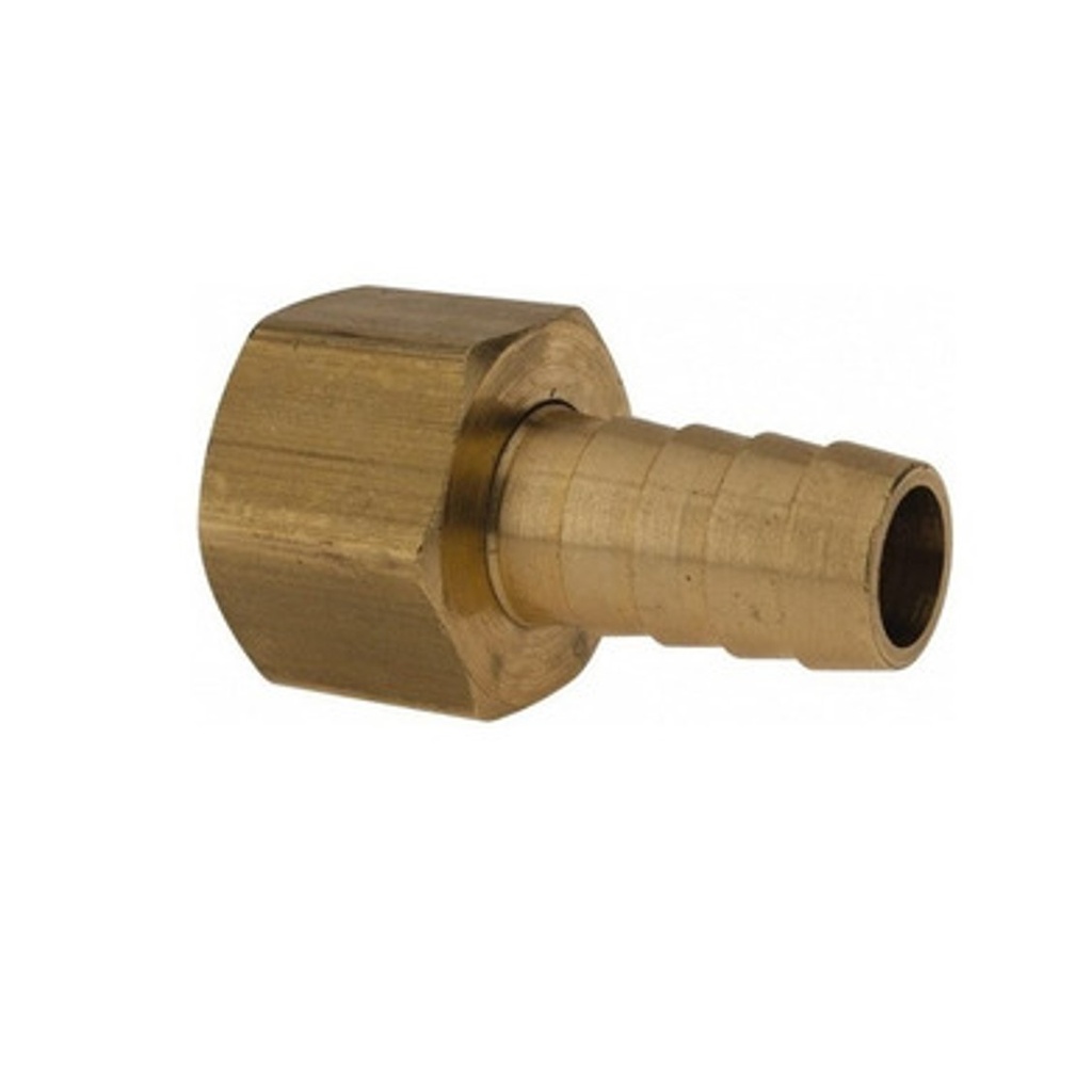 CONECTOR RECTO DE BRONCE PARA MANGUERA 1/2 - 3/8 REF. 203-P0806 MARCA BOMVALCA
