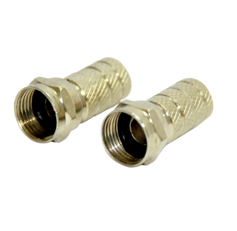 CONECTOR PARA CABLE RG6 COAXIAL PLATEADO UNIDAD REF. CNSX-06TV MARCA SEMILIC
