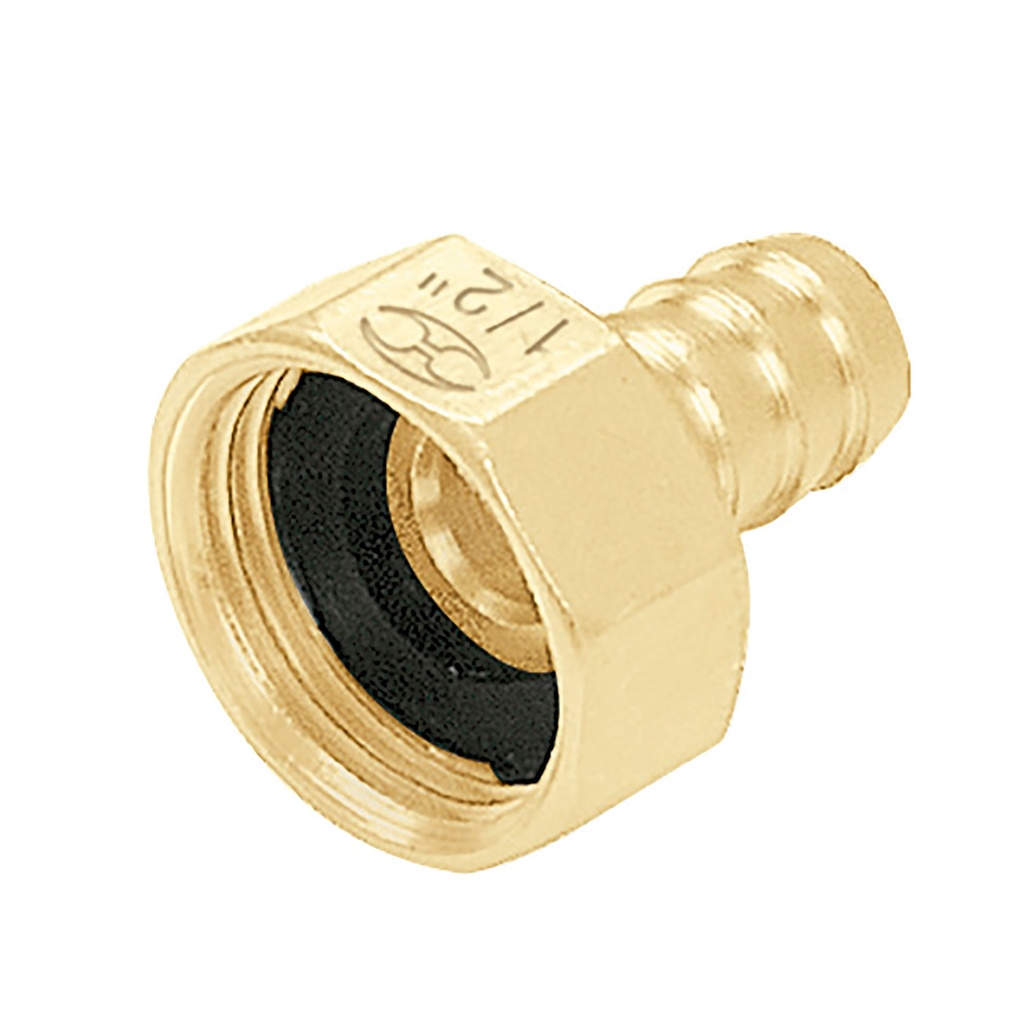CONEXION PARA MANGUERA SENCILLO HEMBRA DE 1/2" LATON MAQUINA 1/2" MOD.CF-1/2B REF.12700 MARCA TRUPER