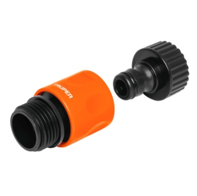 CONEXION RAPIDA P/MANGUERA 1/2" X 3/4" ABS ( SISTEMA CLICK ) MOD. CLICK-GREF.12724 MARCA TRUPER