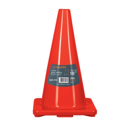 CONO DE SEGURIDAD FLEXIBLE 45 CM MOD. CONO-45 REF. 13120 MARCA TRUPER