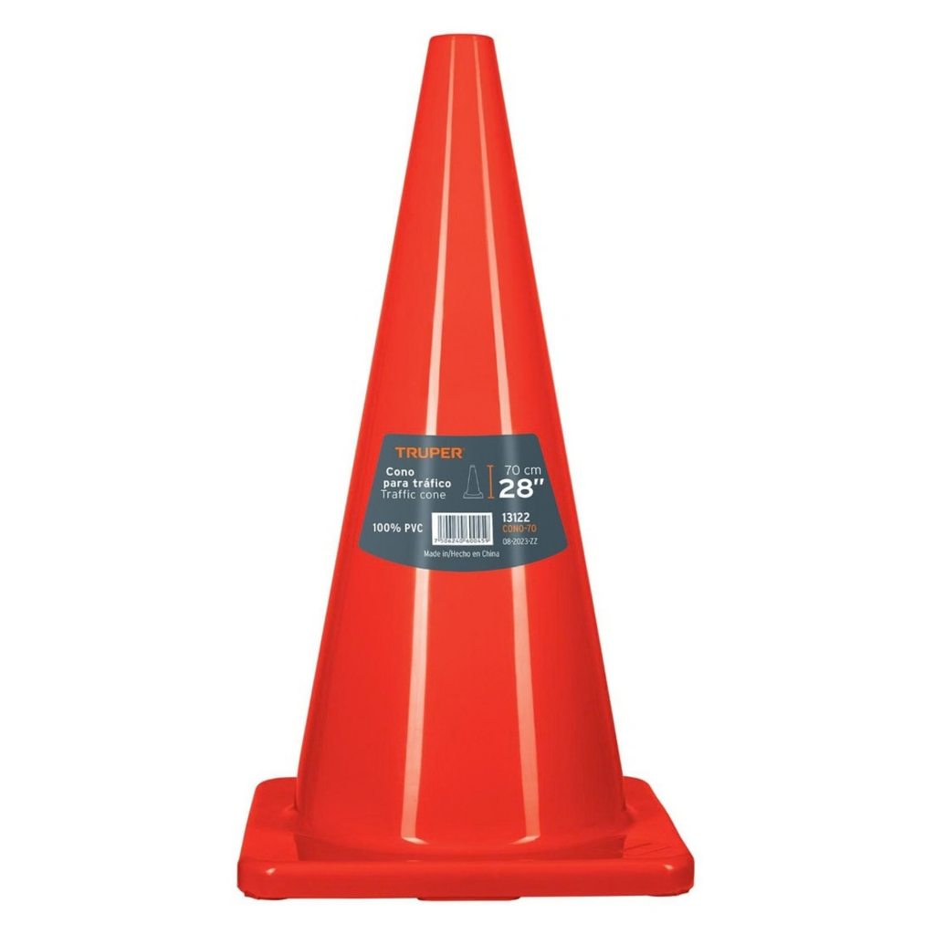 CONO DE SEGURIDAD FLEXIBLE 70 CM MOD. CONO-70 REF. 13122 MARCA TRUPER