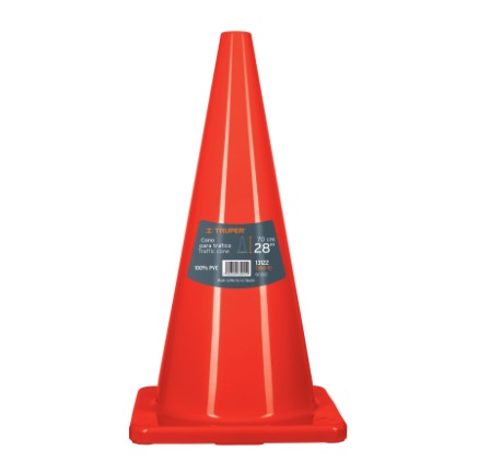 CONO DE SEGURIDAD FLEXIBLE 70 CM MOD. CONO-70 REF. 13122 MARCA TRUPER