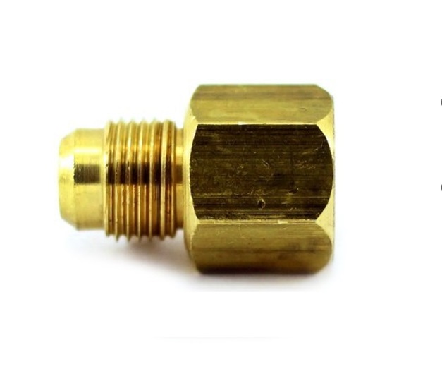 CONECTOR HEMBRA DE LATON DIAMETRO TUBO X NPT 1/4X3/4" REF. 46-FV-08X24 MARCA VENEPRO