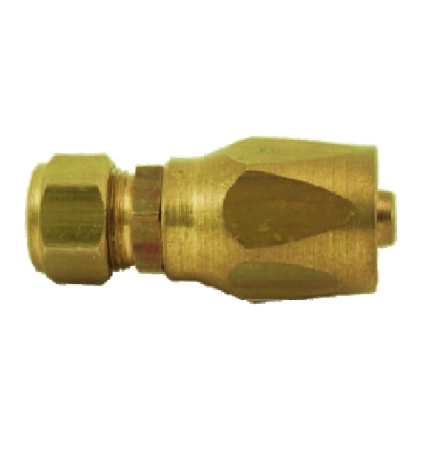 CONECTOR DE LATON P/ MANG. REUSABLE COMPR. MANG. X DIAM. TUBO 5/16X3/8" REF. V-10X12 MARCA VENEPRO
