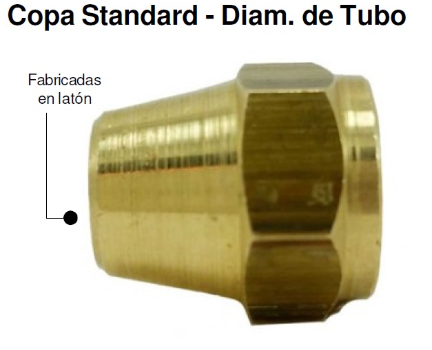 CONEXION DE BRONCE COPA ESTÁNDAR 1/8" REF. 41-FSV-04 MARCA VENEPRO