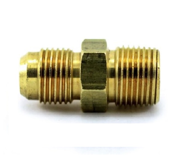 CONECTOR DE LATON FLARE 45° MACHO DIAM. TUBO X NPT 1/2X3/4" REF. 48-FV-16X24 MARCA VENEPRO