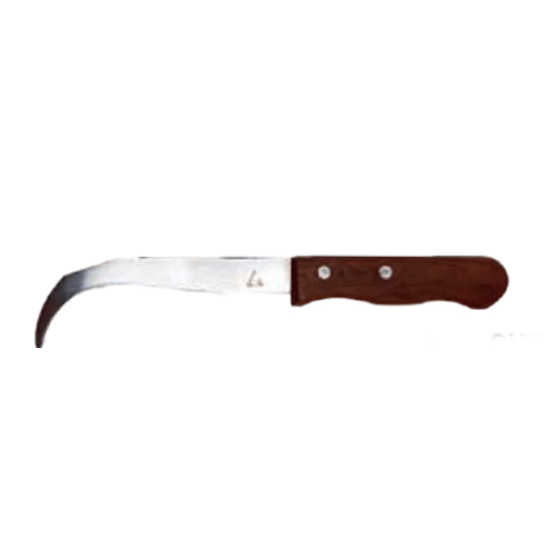CUCHILLO CURVO BANANERO DE 7" MANGO MADERA (GURBIA) REF. 1110-7 MM COD. 223313 MARCA BELLOTA