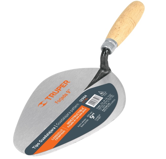 CUCHARA PARA ALBAÑIL 9" PUNTA REDONDA T/ GUADALAJARA MOD. CT-9" REF. 12994 MARCA PRETUL