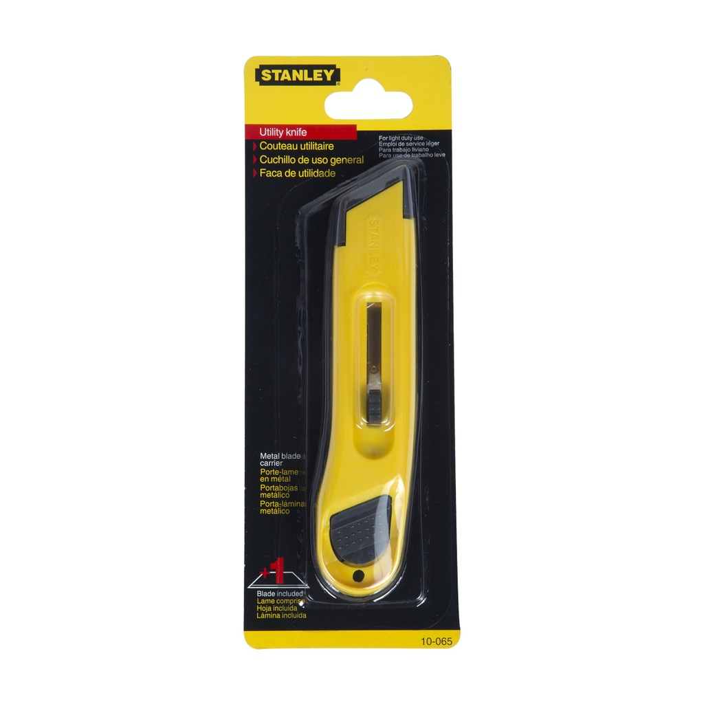 CUCHILLA / EXACTO PLASTICO RETRACTIL ECONOMICA 6" REF. 10-065LA MARCA STANLEY