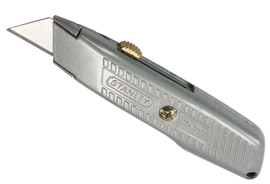 CUCHILLA / EXACTO METAL RETRACTIL GRIS REF. 10079 MARCA STANLEY