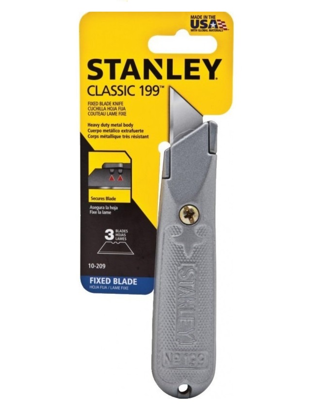 CUCHILLA / EXACTO FIJO MANGO DE ALUMINIO REF. 10209 MARCA STANLEY