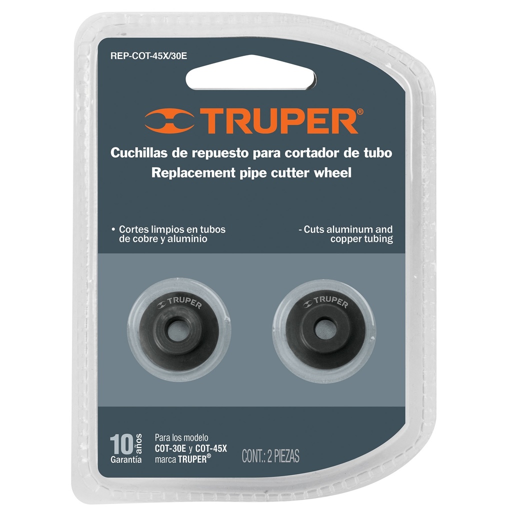 CUCHILLA DE CORTA TUBO DE COBRE 18MM MOD REP-COT-45X/30E REF. 12861 MARCA TRUPER
