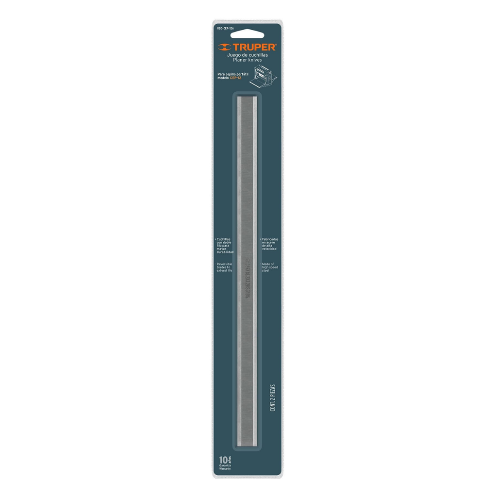 CUCHILLA P/ CEPILLOS ALTA VELOCIDAD 2 PZAS. MOD.R20-CEP-12A REF.16243 MARCA TRUPER