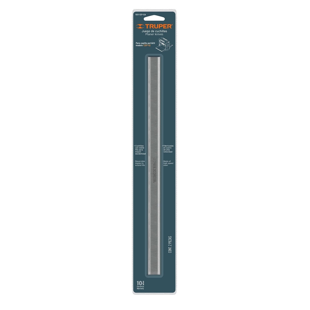 CUCHILLA P/ CEPILLOS ALTA VELOCIDAD 2 PZAS. MOD.R20-CEP-12A REF.16243 MARCA TRUPER