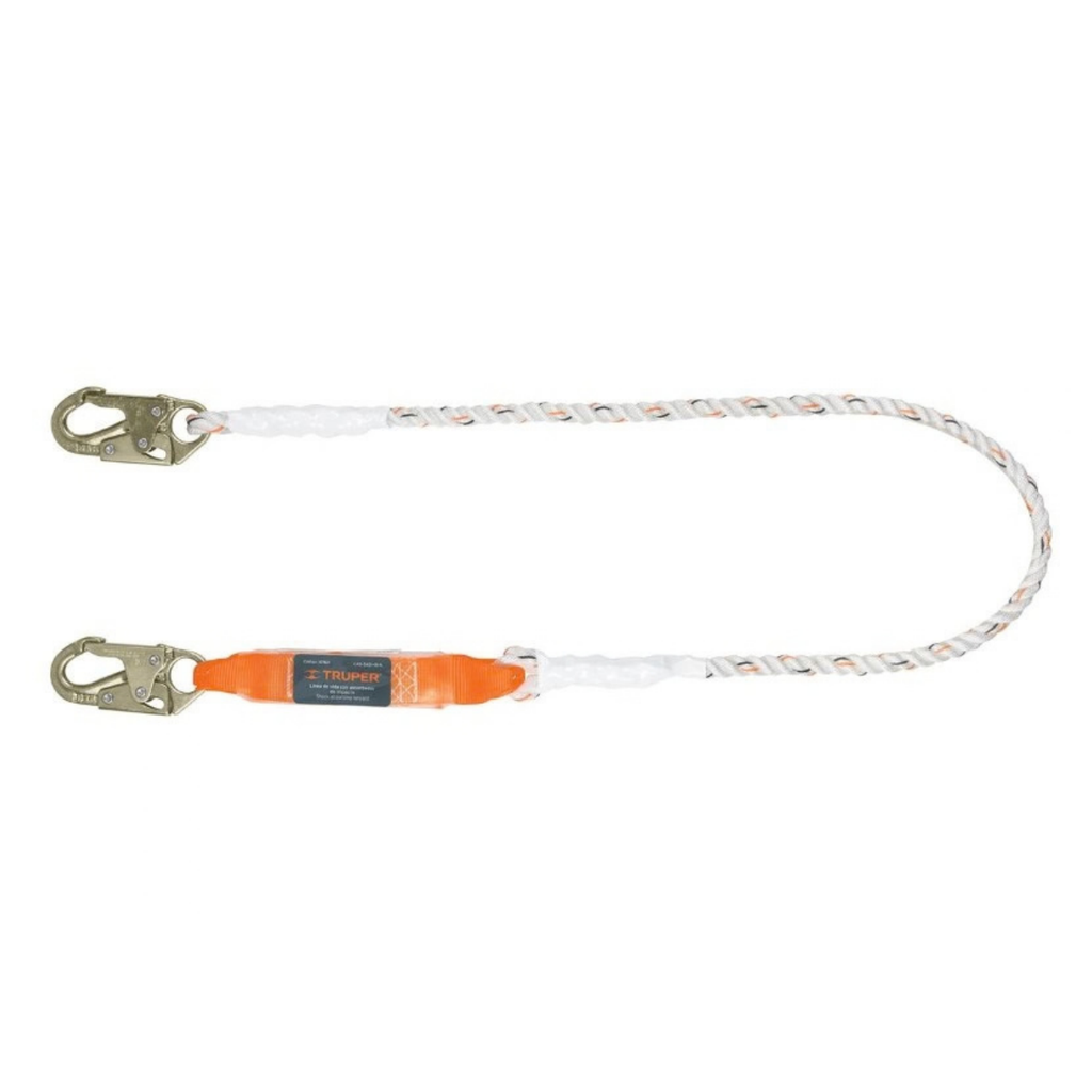 CUERDA / LINEA DE VIDA /ESLINGA PROTECCION CON 2 GANCHO 1.8 MTS CAB-5431-18-A REF.10763 MARCA TRUPER